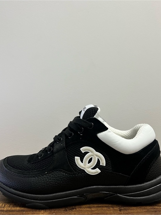 CHANEL Other - CHANEL Black and White CC Logo Low-Top Sneaker